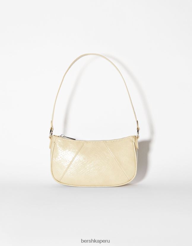 beige Bershka mujer bolso de hombro de piel sintética 806J6B2355
