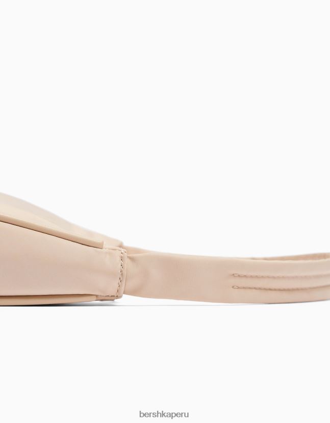 beige Bershka mujer bolso de hombro de tela 806J6B2344