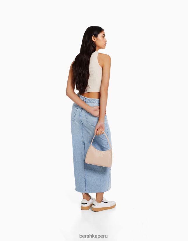 beige Bershka mujer bolso de hombro de tela 806J6B2344