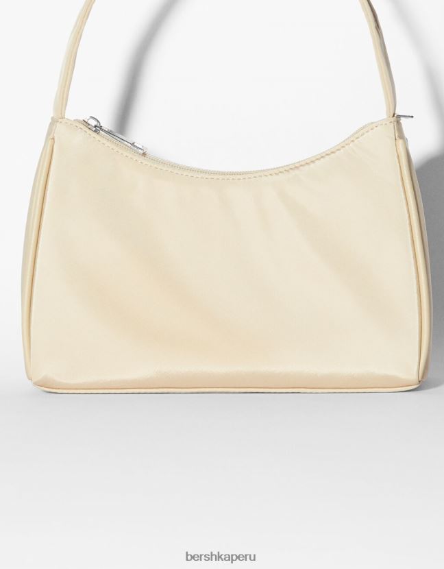 beige Bershka mujer bolso de hombro de tela 806J6B2344