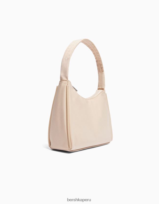 beige Bershka mujer bolso de hombro de tela 806J6B2344