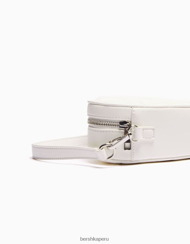 blanco Bershka mujer bolsa de corazón acolchada con correa ajustable 806J6B2414