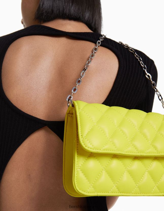 cal Bershka mujer bolso de mano acolchado con asa de cadena 806J6B2383