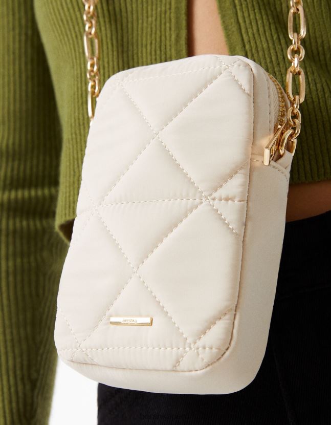 crema Bershka mujer funda para móvil acolchada 806J6B2420