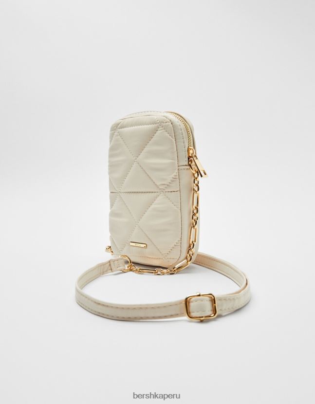 crema Bershka mujer funda para móvil acolchada 806J6B2420