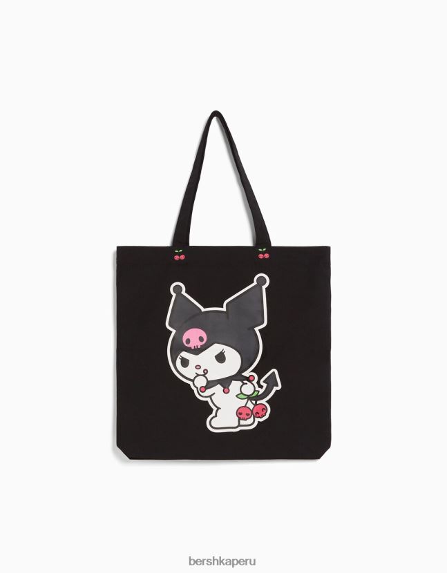 exclusivo Bershka mujer tote de lona con estampado kuromi 806J6B2067