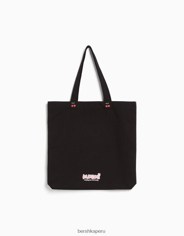 exclusivo Bershka mujer tote de lona con estampado kuromi 806J6B2067