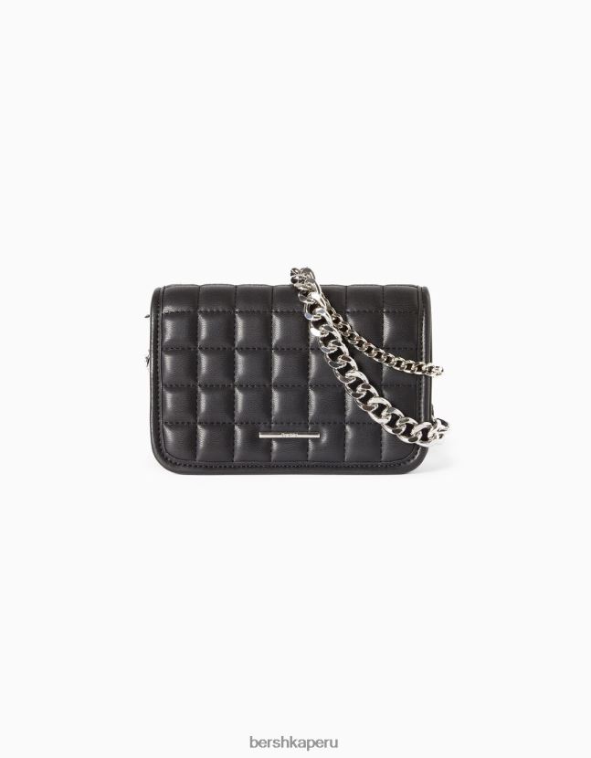 gris Bershka mujer bolso de mano acolchado con cadena 806J6B2364