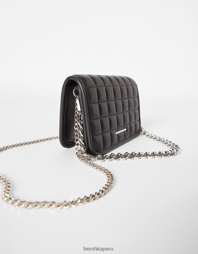 gris Bershka mujer bolso de mano acolchado con cadena 806J6B2364