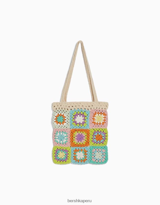 naranja Bershka mujer bolso shopper de ganchillo 806J6B1872