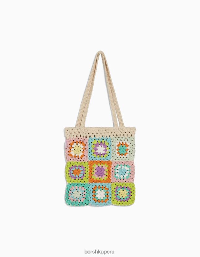 naranja Bershka mujer bolso shopper de ganchillo 806J6B1872