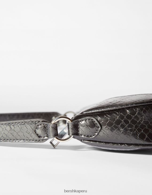 negro Bershka mujer bolso de hombro de piel sintética 806J6B2354