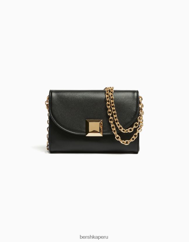 negro Bershka mujer bolso de hombro mini cuadrado con detalle 806J6B2417