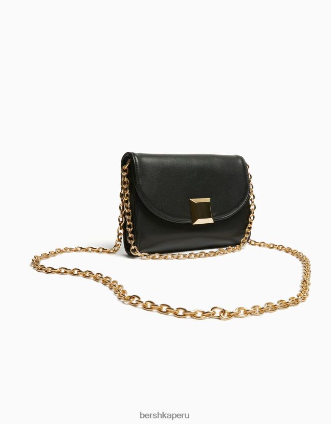 negro Bershka mujer bolso de hombro mini cuadrado con detalle 806J6B2417