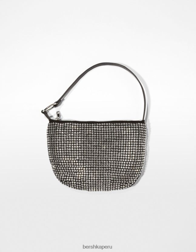 negro Bershka mujer bolso de pedrería con asa 806J6B2387