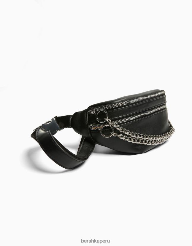 negro Bershka mujer riñonera de piel sintética 806J6B2393
