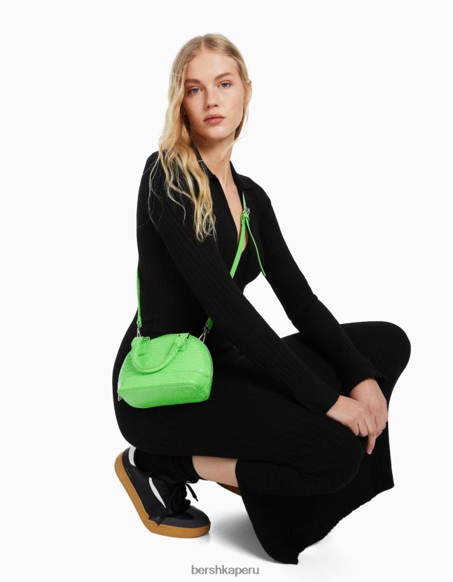 no laves Bershka mujer bolso mini efecto cocodrilo con asa 806J6B2410