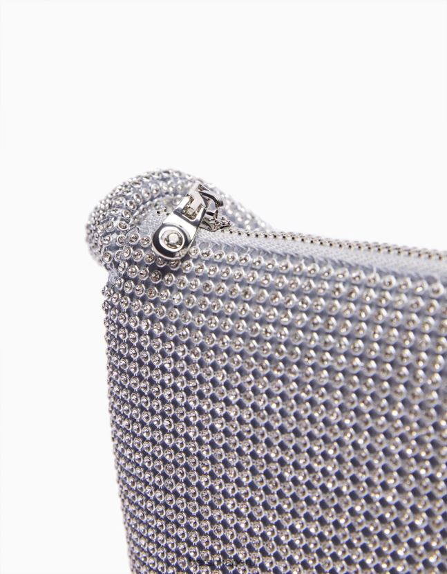 plata Bershka mujer bolso de pedrería con asa 806J6B1868