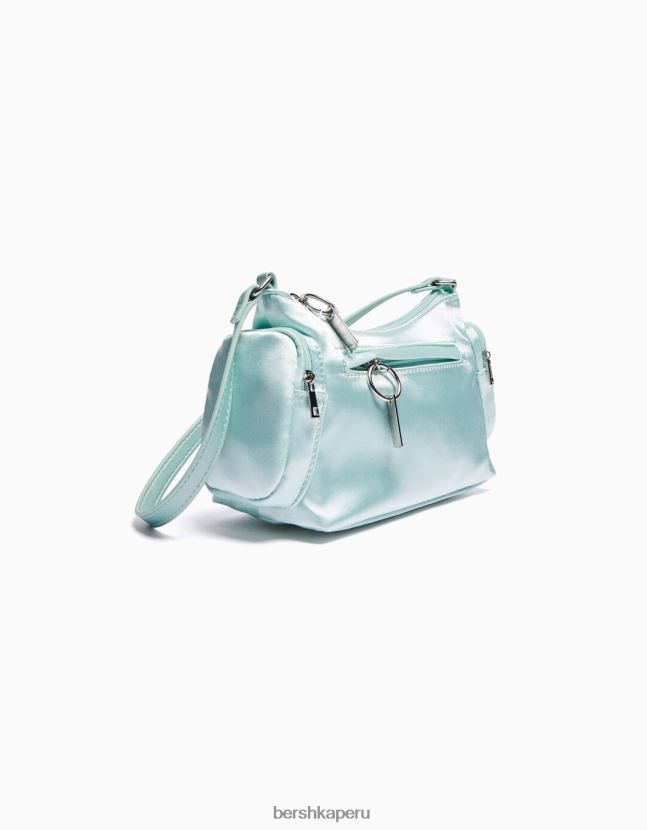 verde Bershka mujer bolsa de tela con asa y múltiples bolsillos 806J6B2353