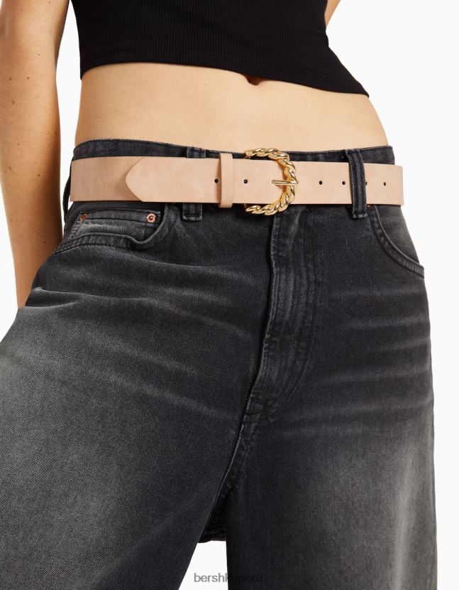 camello Bershka mujer cinturón con detalle de hebilla 806J6B2551