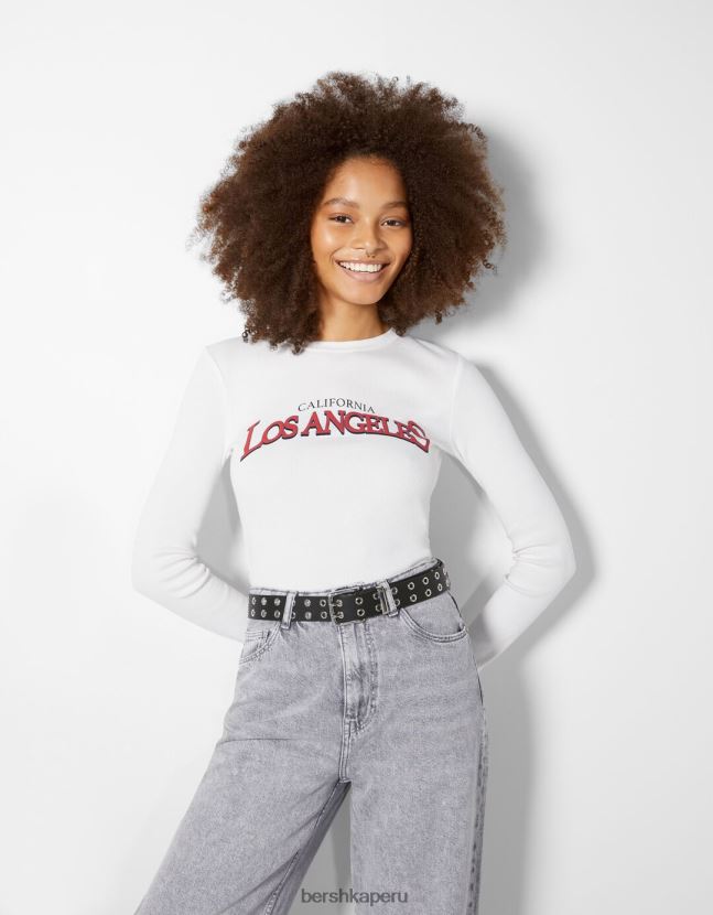 negro Bershka mujer cinturón de piel sintética con ojales 806J6B2549