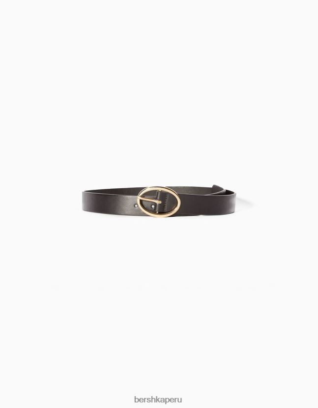 negro Bershka mujer cinturón liso de piel sintética 806J6B2536