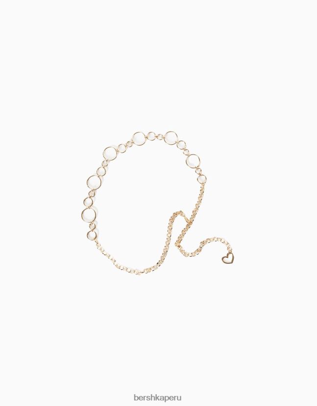 oro Bershka mujer cinturón de cadena con anillas 806J6B2543