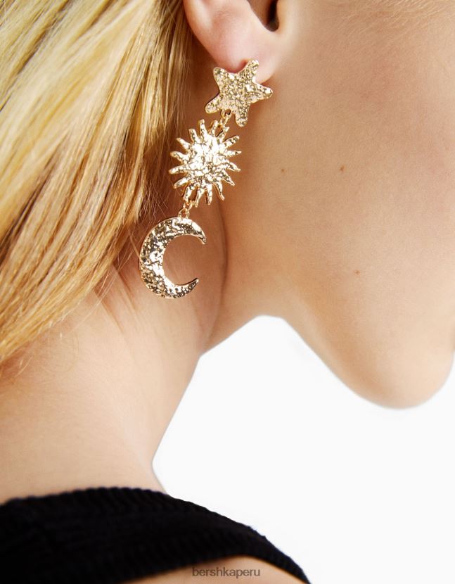 no laves Bershka mujer aretes colgantes de estrellas 806J6B2464