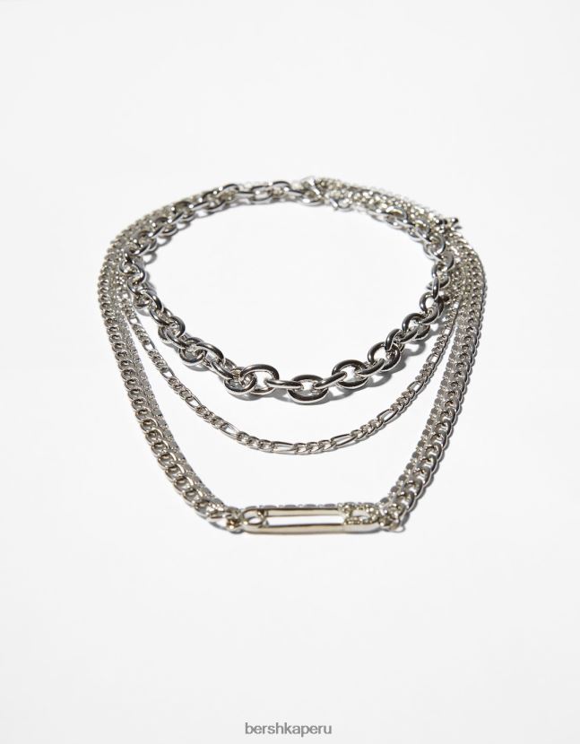 no laves Bershka mujer juego de 4 collares de cadena 806J6B2485