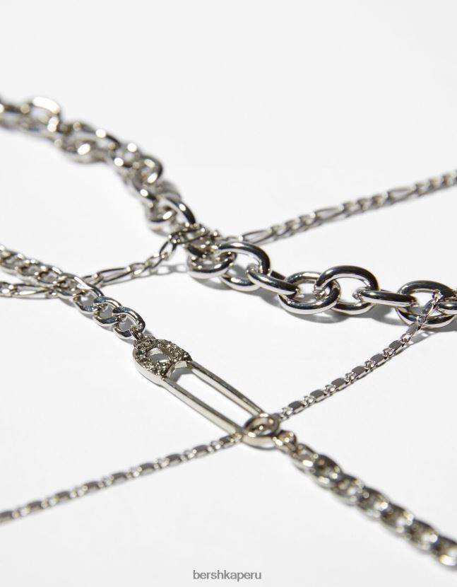 no laves Bershka mujer juego de 4 collares de cadena 806J6B2485
