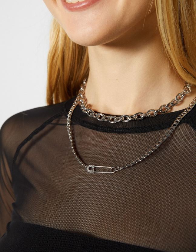 no laves Bershka mujer juego de 4 collares de cadena 806J6B2485