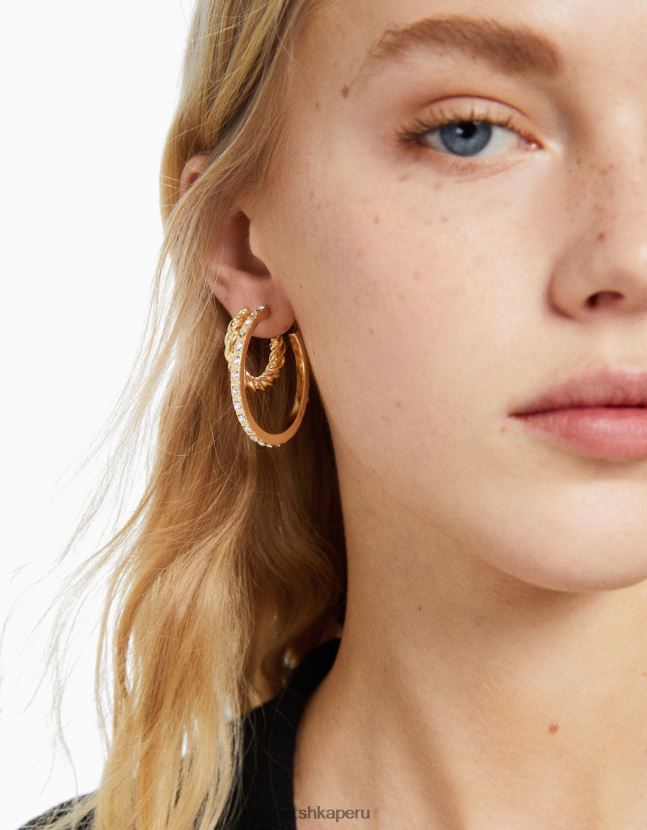 oro Bershka mujer Pack de 6 pendientes de aro 806J6B2509