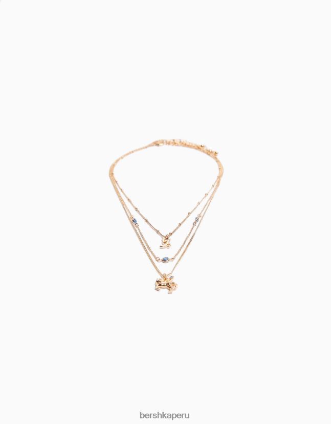 oro Bershka mujer conjunto de 3 collares del zodiaco capricornio 806J6B4225