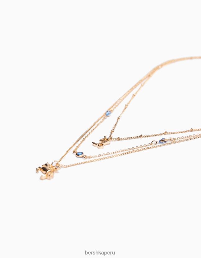 oro Bershka mujer conjunto de 3 collares del zodiaco capricornio 806J6B4225