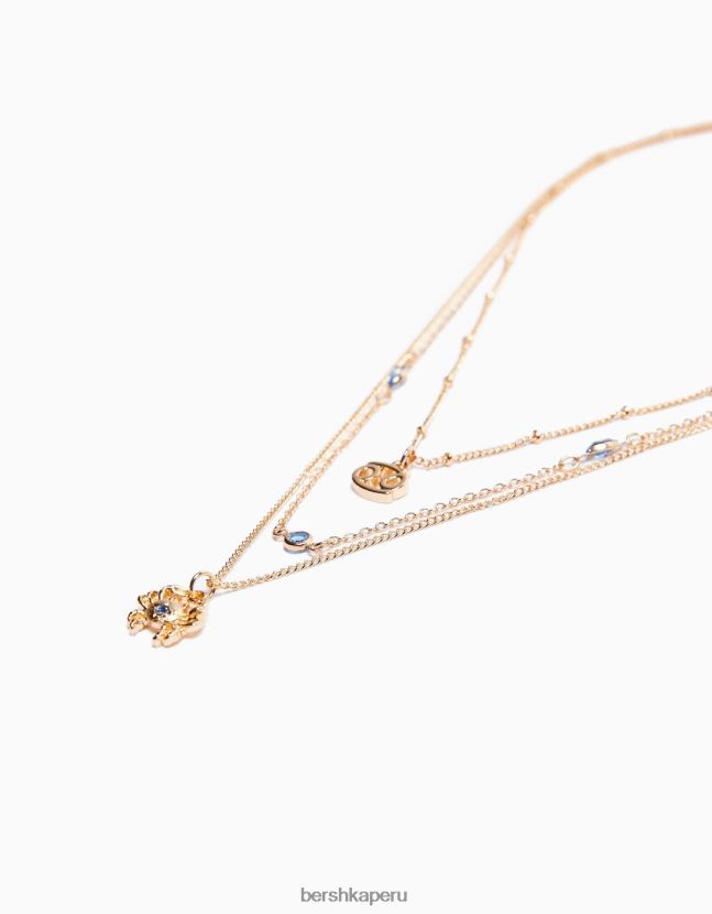 oro Bershka mujer conjunto de 3 collares del zodiaco del cáncer 806J6B4222