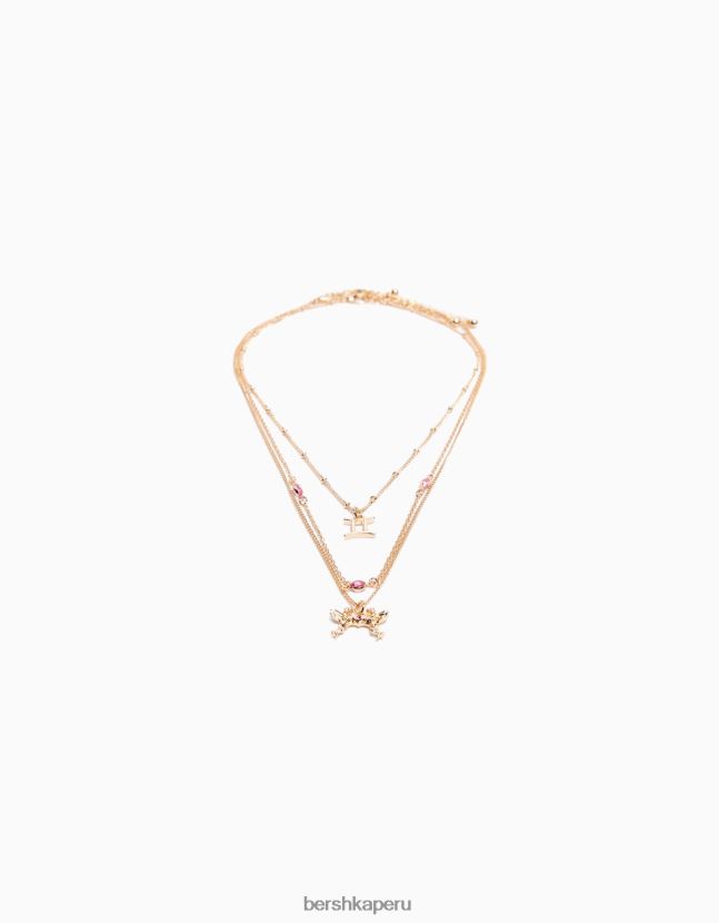 oro Bershka mujer conjunto de 3 collares del zodiaco géminis 806J6B2424