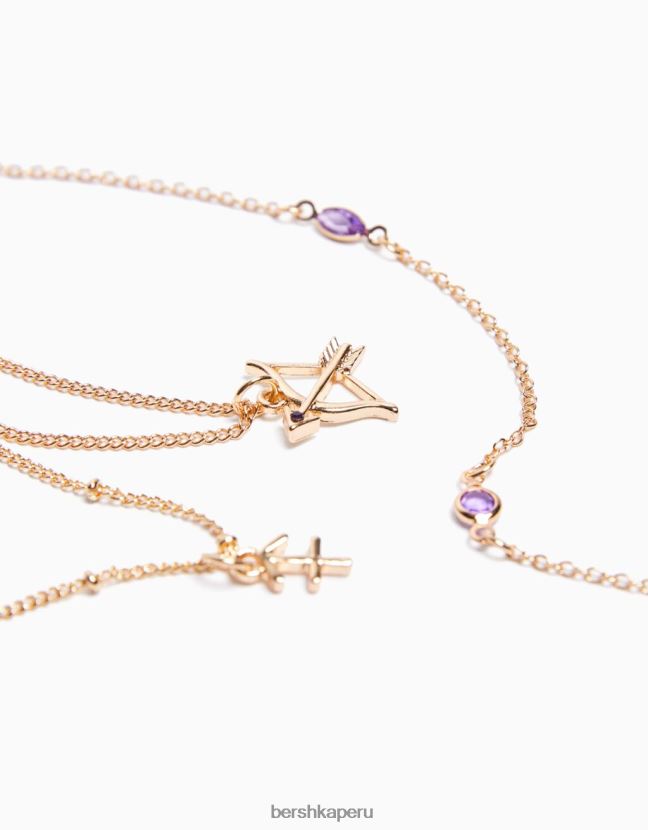 oro Bershka mujer conjunto de 3 collares del zodiaco sagitario 806J6B2430