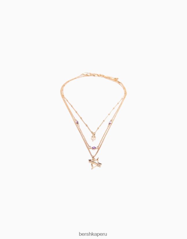 oro Bershka mujer conjunto de 3 collares del zodiaco sagitario 806J6B4220