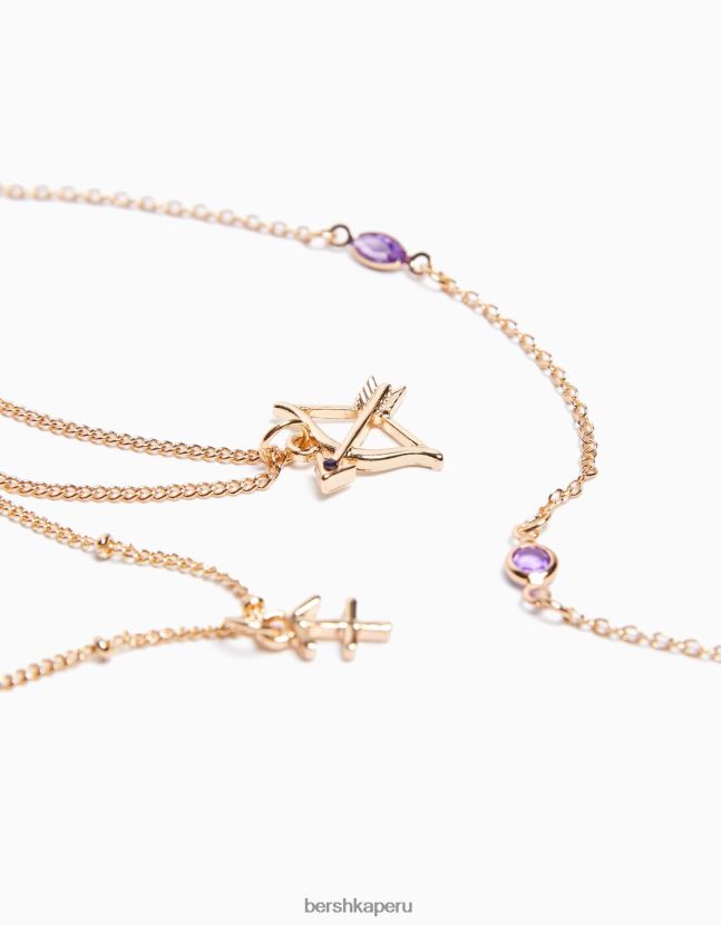 oro Bershka mujer conjunto de 3 collares del zodiaco sagitario 806J6B4220