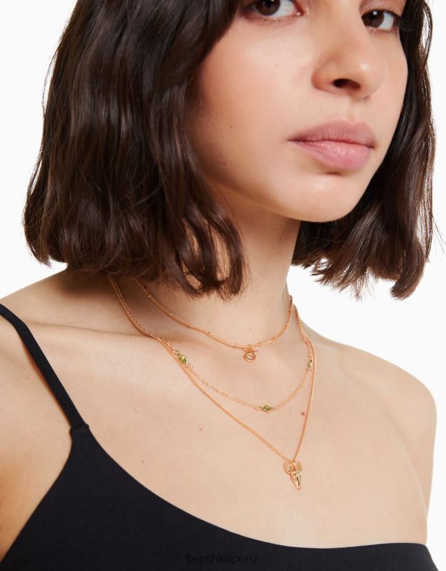 oro Bershka mujer conjunto de 3 collares del zodiaco tauro 806J6B2433