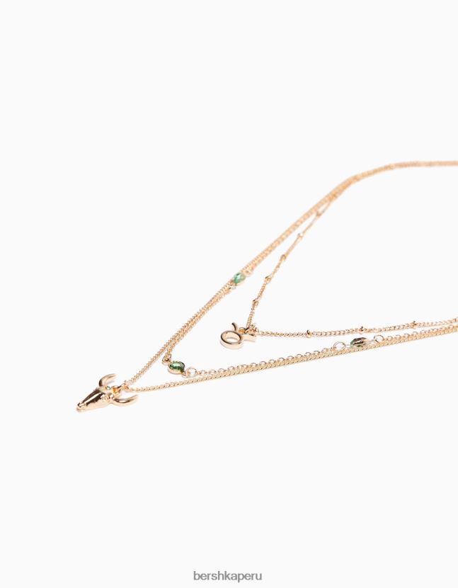 oro Bershka mujer conjunto de 3 collares del zodiaco tauro 806J6B4224