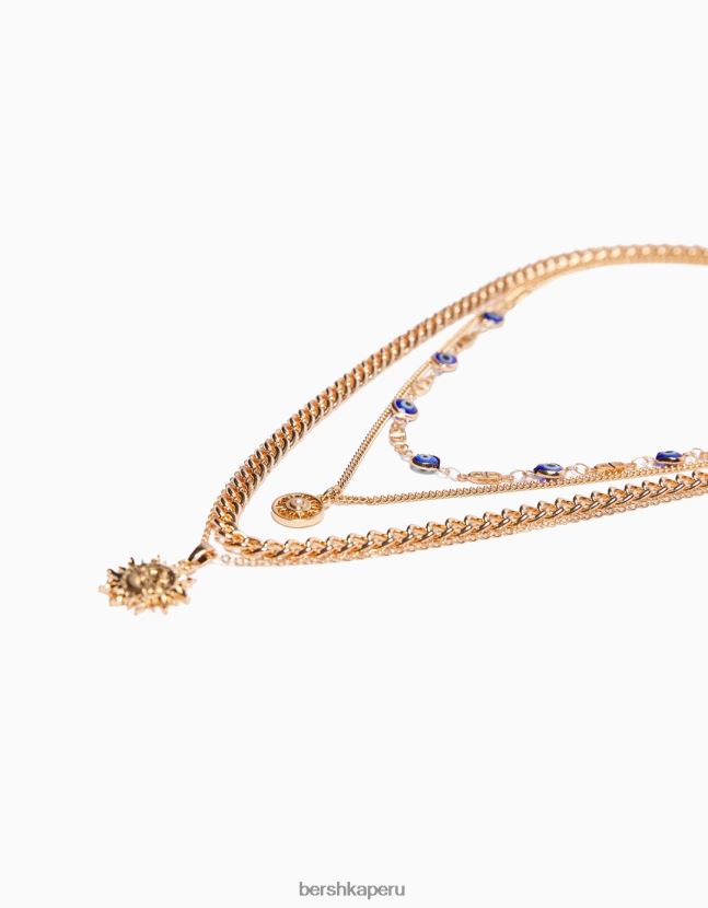 oro Bershka mujer conjunto de 4 collares 806J6B2530