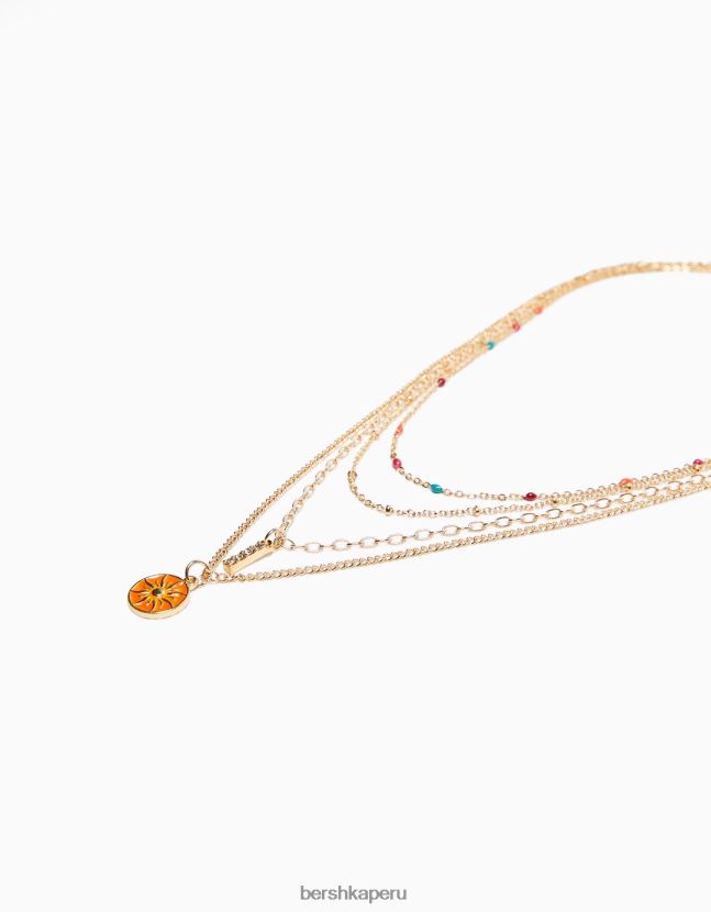 oro Bershka mujer conjunto de 4 collares de perlas de encanto 806J6B2483
