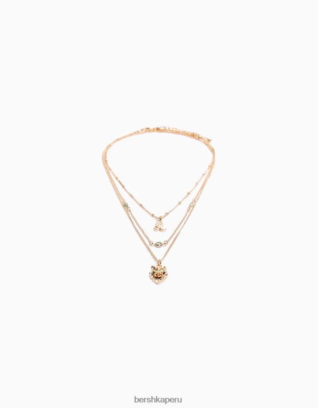 oro Bershka mujer juego de 3 collares del zodiaco leo 806J6B4219