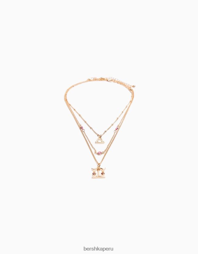 oro Bershka mujer juego de 3 collares del zodiaco libra 806J6B4231