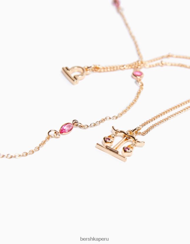 oro Bershka mujer juego de 3 collares del zodiaco libra 806J6B4231