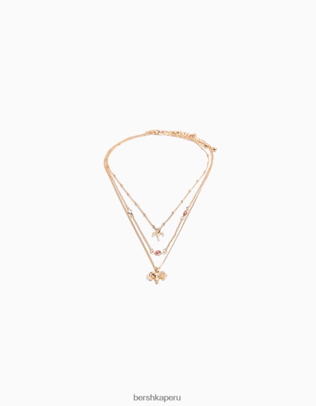 oro Bershka mujer juego de 3 collares zodiaco aries 806J6B4218