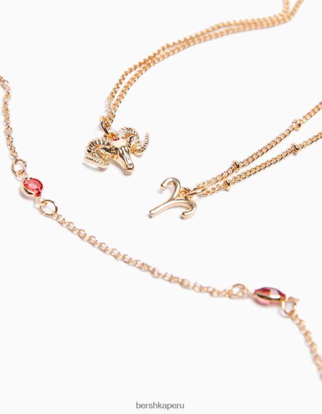 oro Bershka mujer juego de 3 collares zodiaco aries 806J6B4218