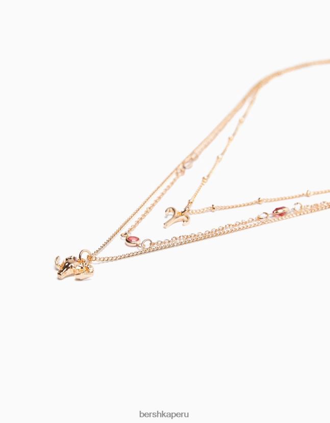 oro Bershka mujer juego de 3 collares zodiaco aries 806J6B4218