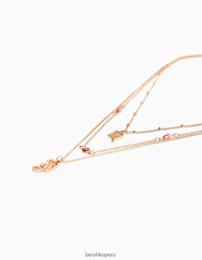 oro Bershka mujer juego de 3 collares zodiaco escorpio 806J6B2435